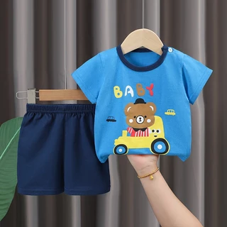 เสื้อผ้าเด็ก ชุดเด็ก เซต 2 ชิ้น เสื้อ+กางเกง ลายน่ารัก ผ้านิ่ม เบาสบาย พร้อมส่ง
