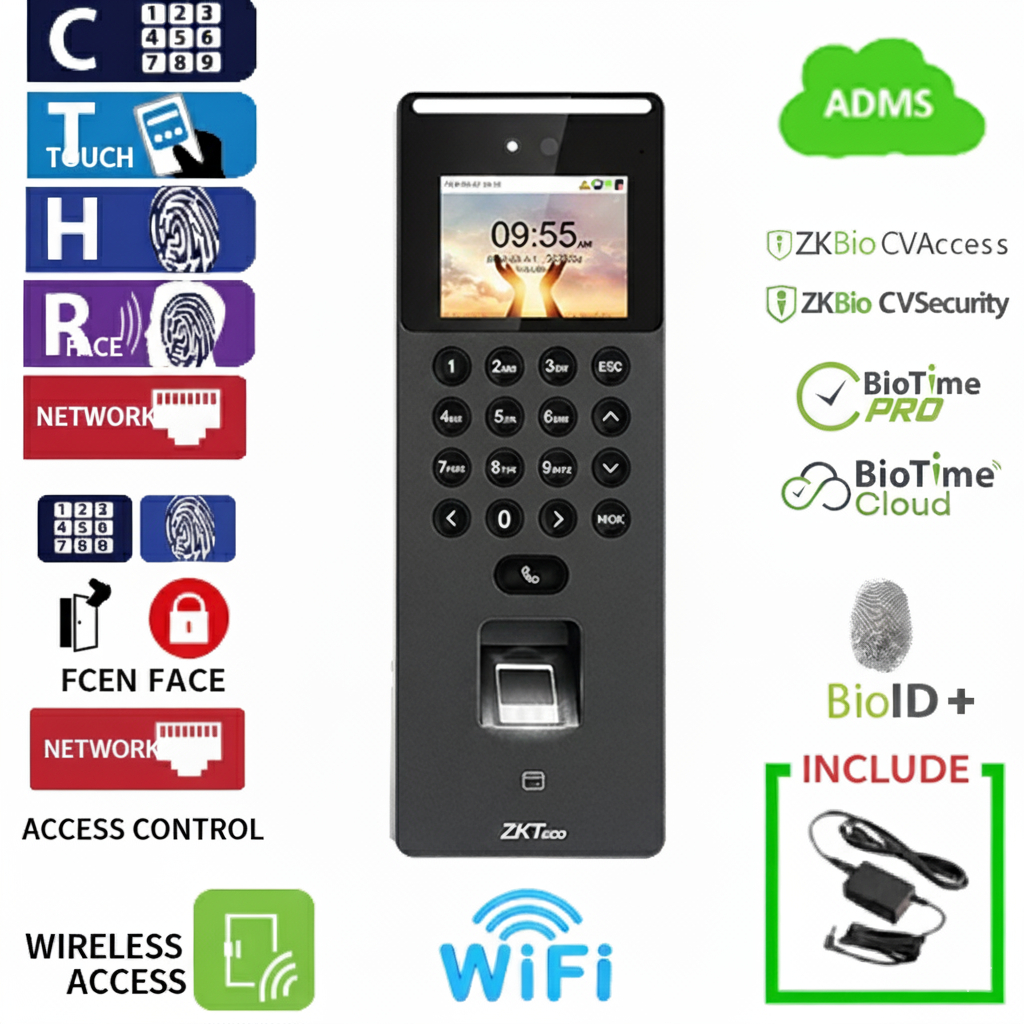 ZKTeco senseface 2a เครื่องสแกนใบหน้า ลายนิ้วมือ