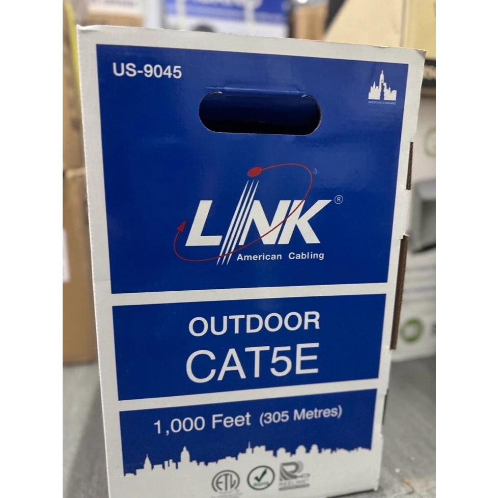 Link US-9045 สายแลน CAT 5E 305เมตร (ภายนอก)