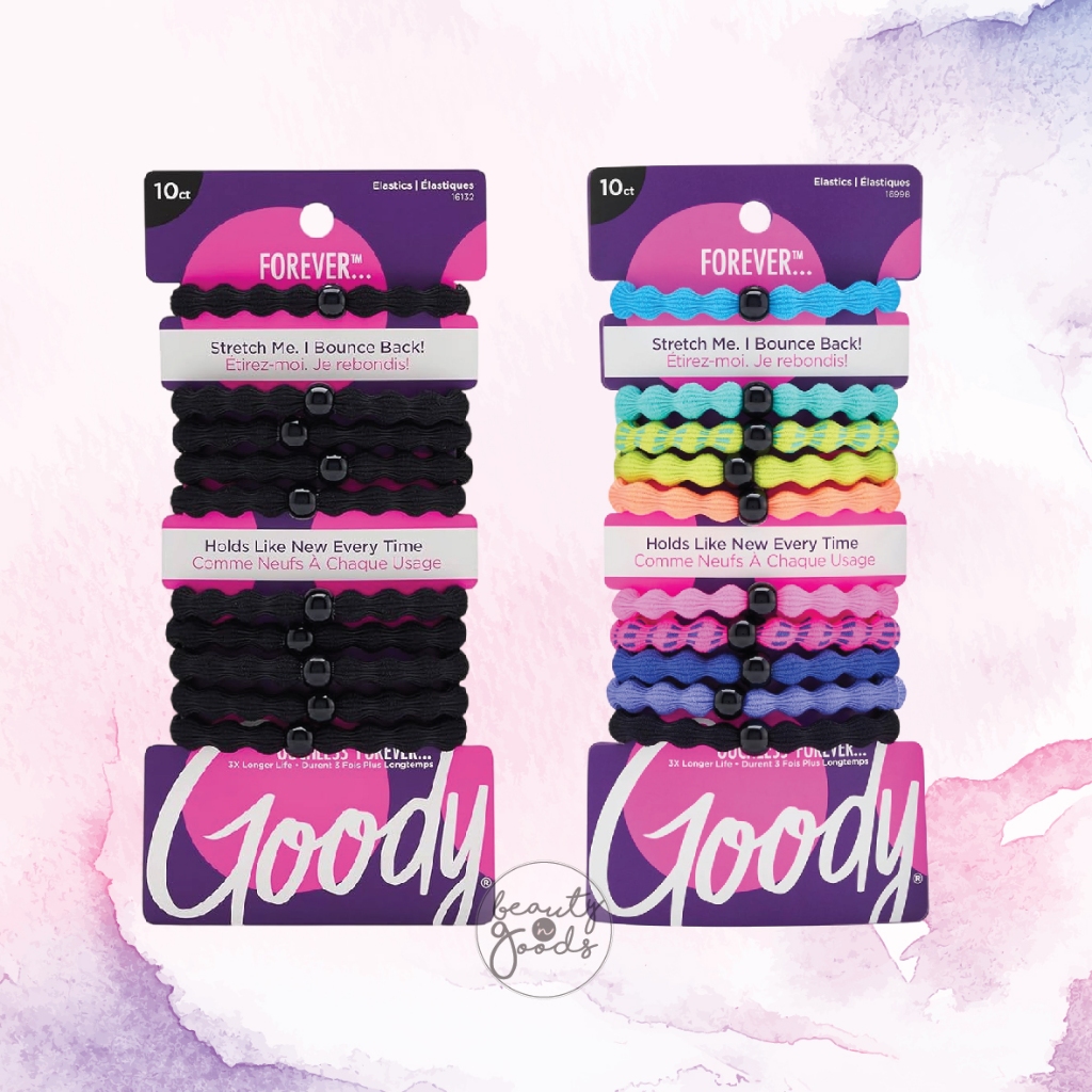 Goody Ouchless Forever ยางรัดผม ยางรัดผมออกกำลังกาย มัดดีมาก (10 เส้น)