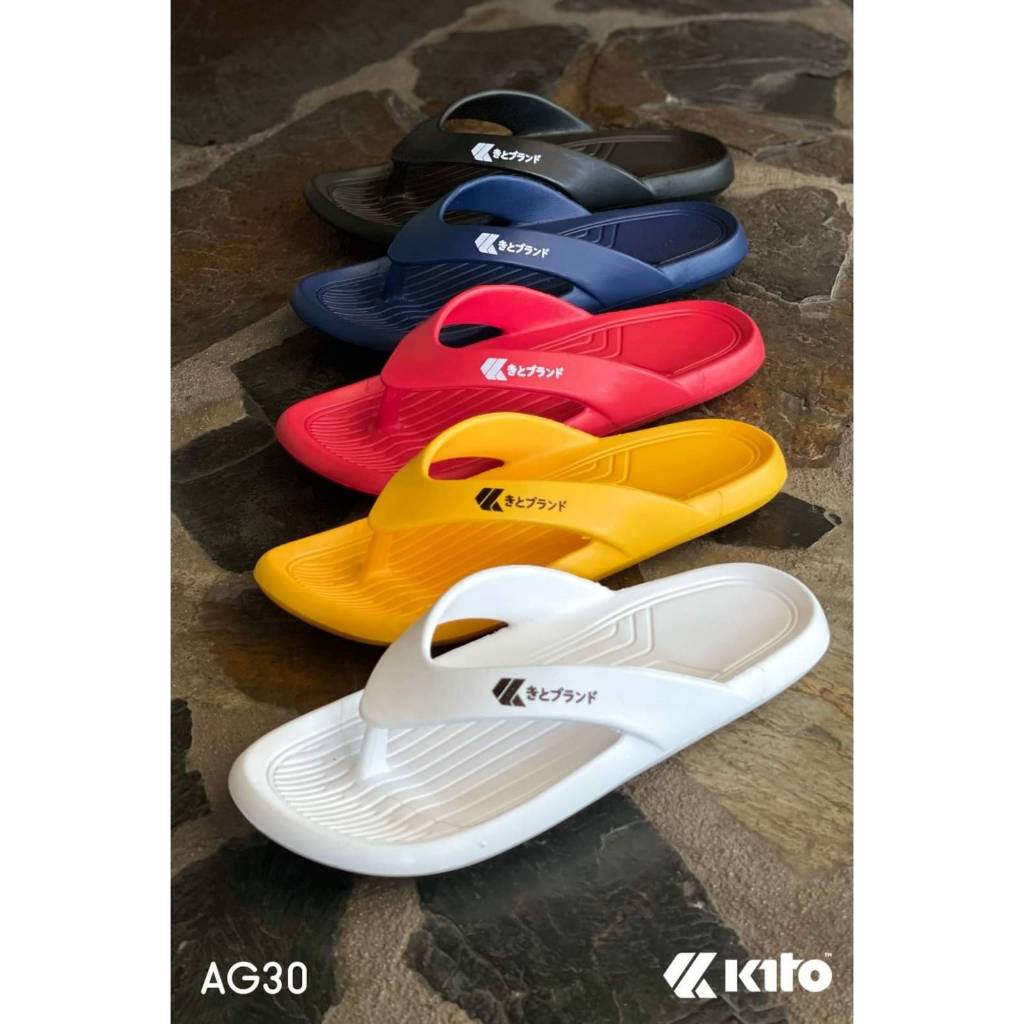 SCPPLaza รองเท้าแตะหูคีบ Kito AG30 ลุยน้ำได้ แห้งไว พื้นนุ่ม เบา ใส่สบาย ขนาดเบอร์ 36-43