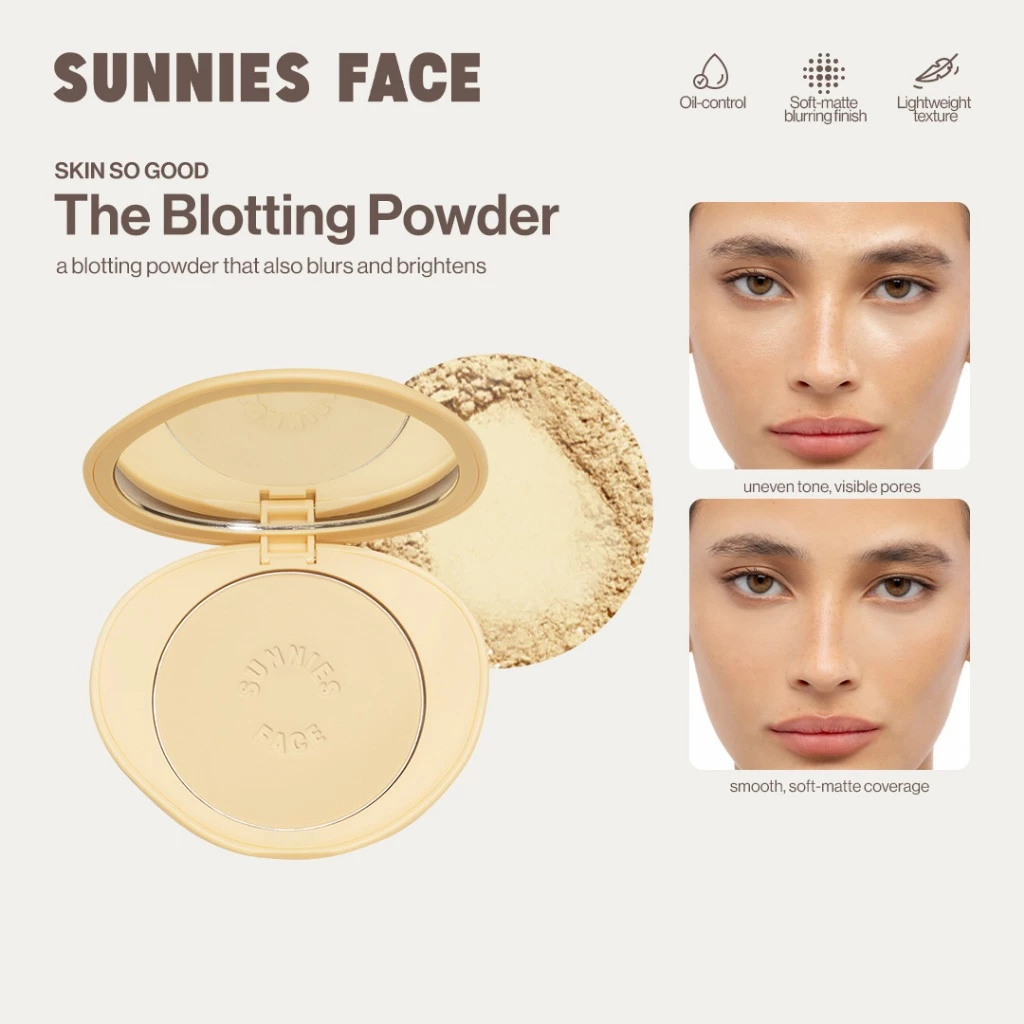 Sunnies Face Skin So Good The Blotting Powder [แป้งซับมัน ช่วยปรับผิวให้สว่าง และเบลอรูขุมขน]