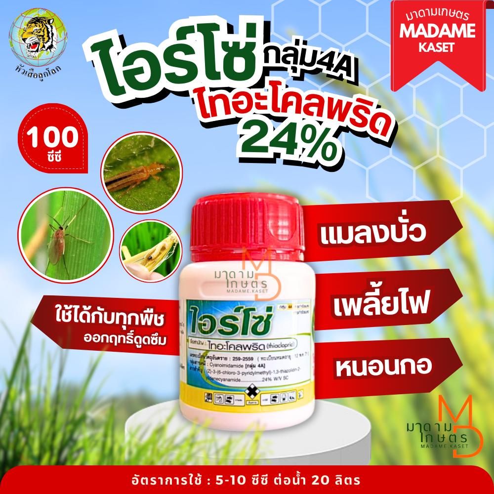 ไอร์โซ่ 100ml ใหม่ ป้องกันแมลงบั่ว เพลี้ยไฟ หนอนกอในนาข้าว