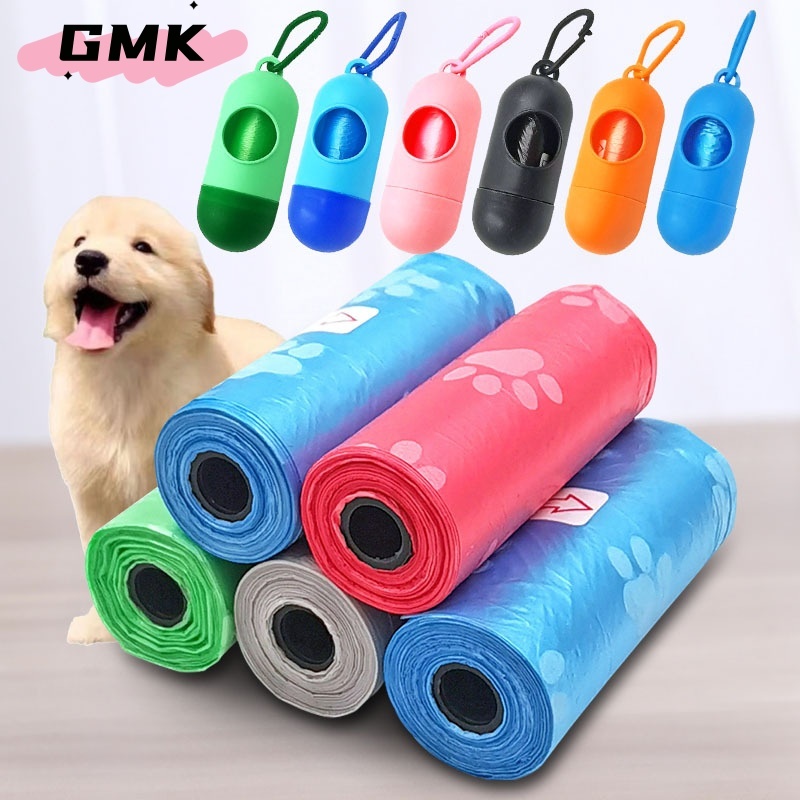 แคปซูลใส่ถุงเก็บอึ แบบพกพา พร้อมถุงขยะรีฟิล1 ม้วน Pooper Bag (คละสี) พร้อมส่งCW29