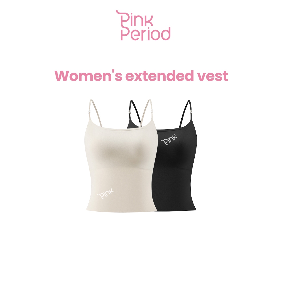 Pink Period เสื้อกล้าม Tanktop สายเดี่ยว Built-in Bra ซึมซับเหงื่อ ระบายอากาศดี ยืดหยุ่นดี นุ่มสบาย
