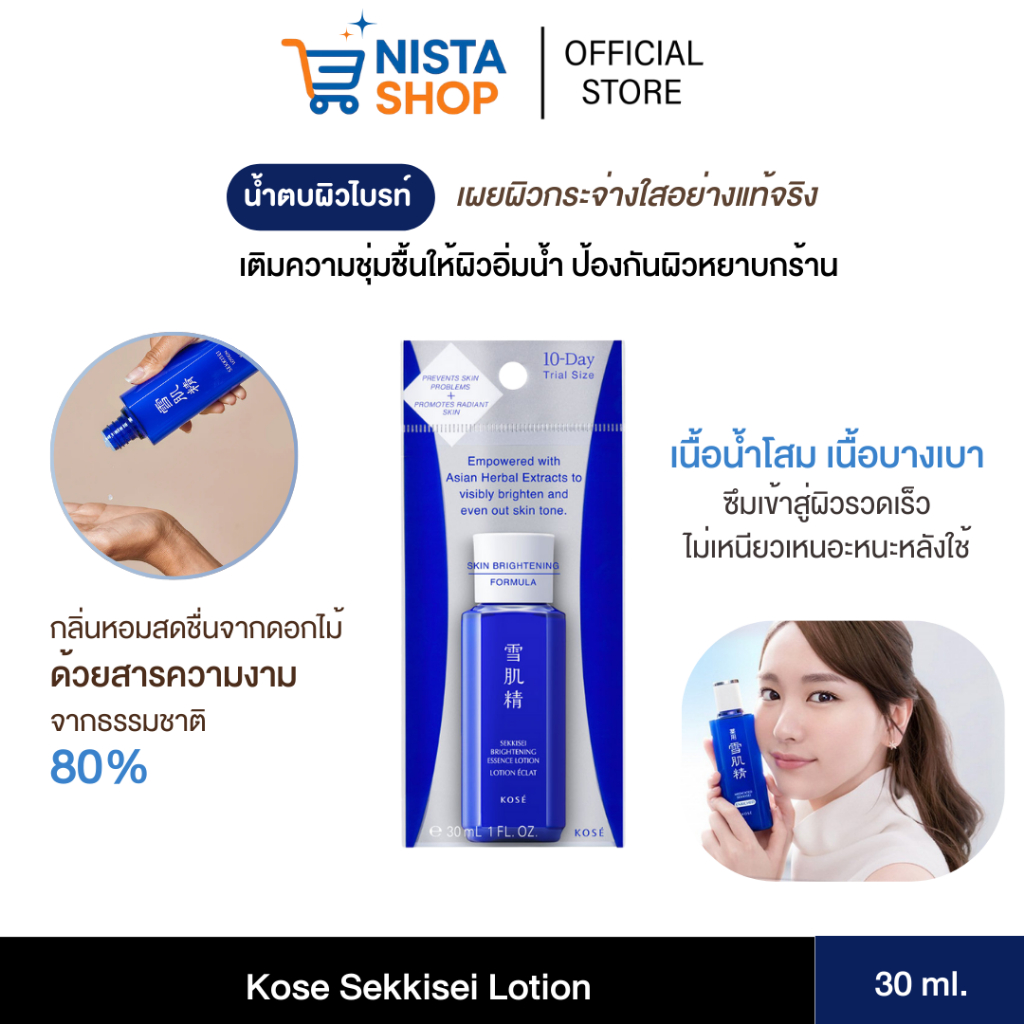 (พร้อมส่ง) โลชั่นน้ำตบ KOSE SEKKISEI LOTION 30ml. โลชั่นน้ำโสม น้ำตบผีดิบในตำนาน