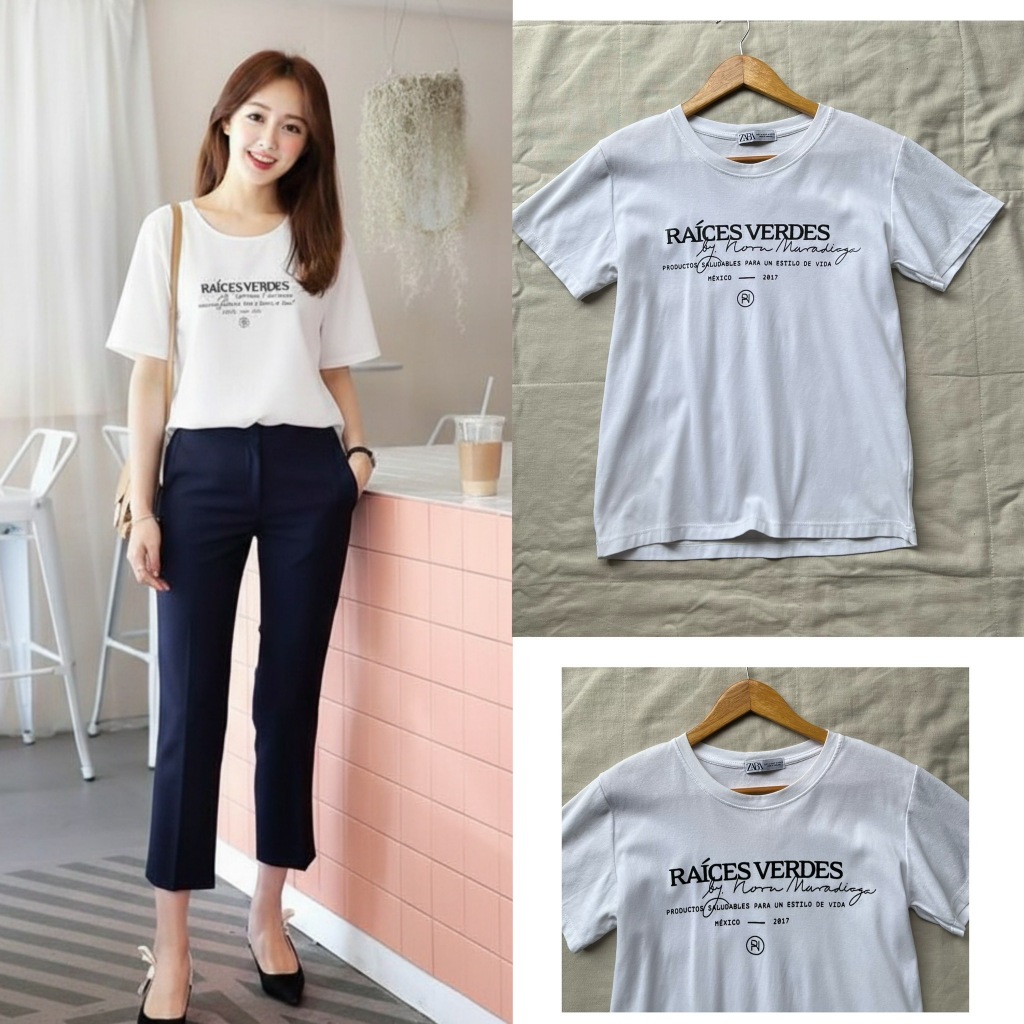 (G623) เสื้อยืดผ้าคอตตอน สีขาว งายป้าย ซื้อจากlzdสภาพดี อก 36-38 ความยาว 23 ใส่แมทง่าย น่ารักๆค่ะ ❤️