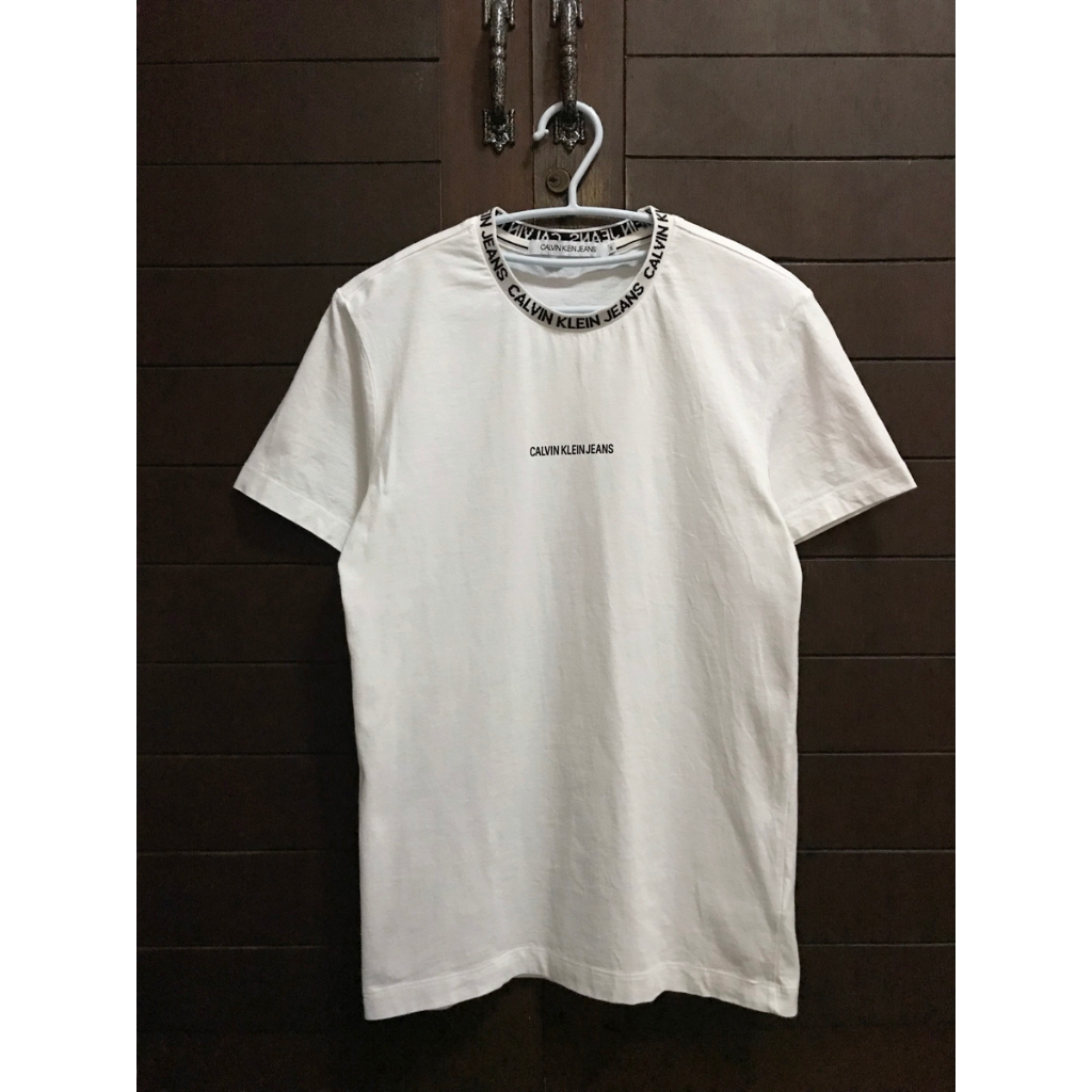 Calvin Klein Jeans Crew Neck Logo White T-Shirt S J316053