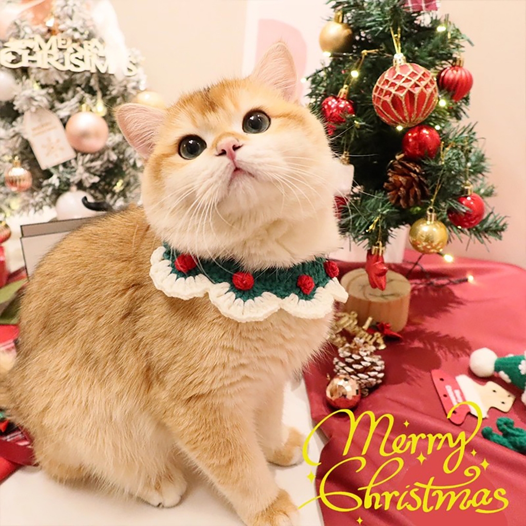 TUBI อุปกรณ์เสริมสำหรับปลอกคอ ผ้าพันคอแมว ผูกโบว์ ปลอกคอสัตว์เลี้ยง เอี๊ยม น้ําลาย น้ําลาย ผ้าพันคอ - รูปที่ 2