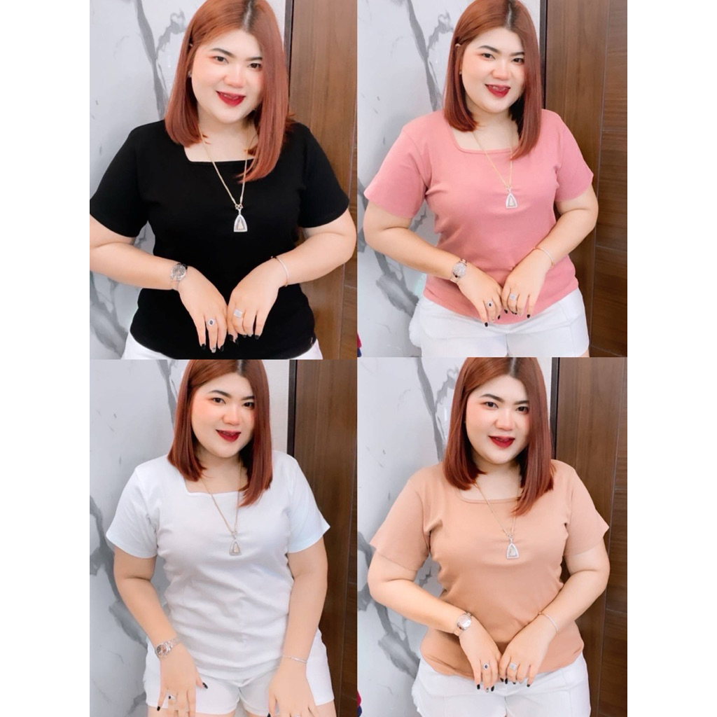 เสื้อสาวอวบ Vanilla38 plussize เสื้อยืด (มีส่งด่วน) เนื้อผ้านิ่ม ยืดได้ 42-52 พร้อมส่ง