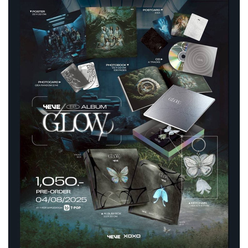 4EVE Boxset : GLOW EP ALBUM 💿 ของครบยกเว้นการ์ด