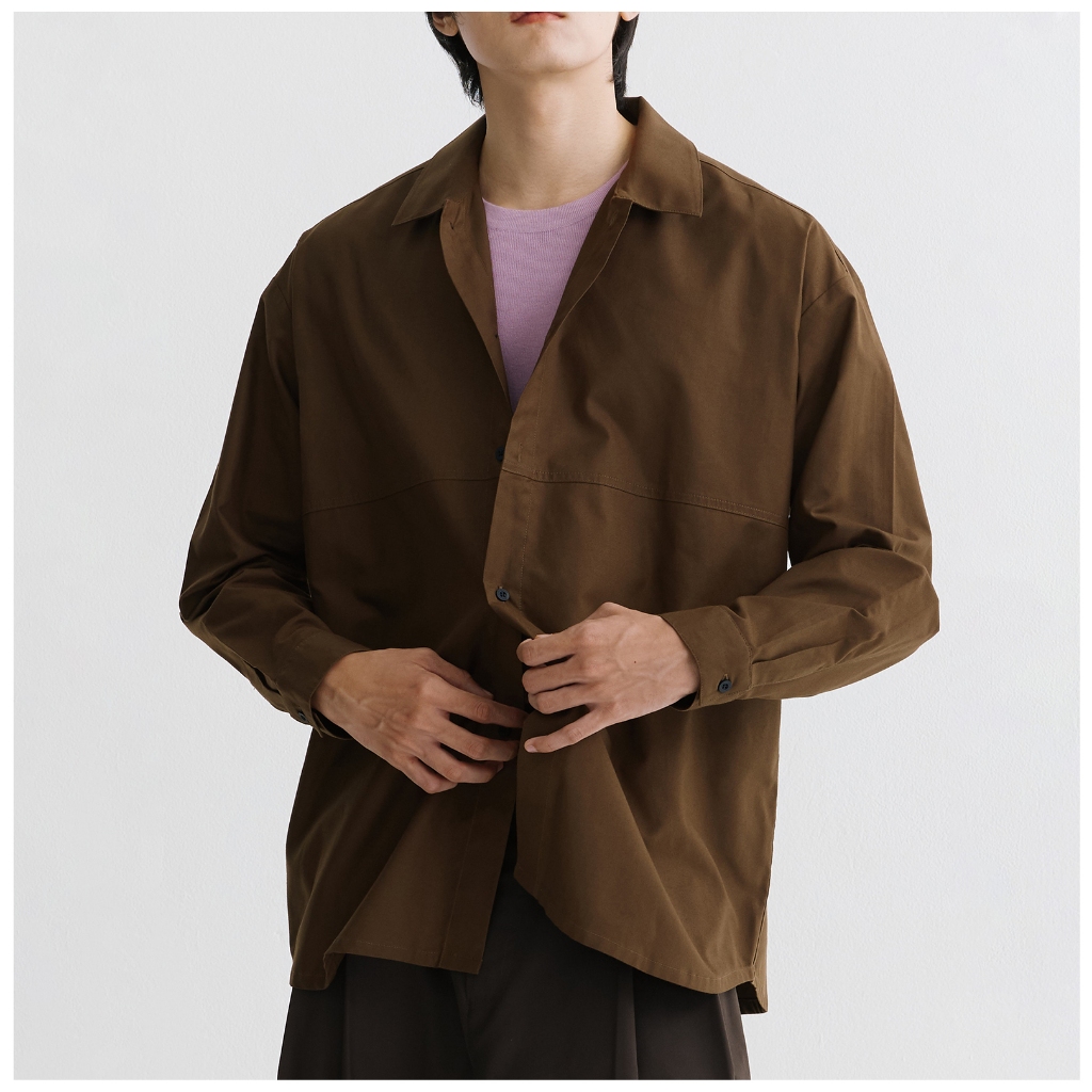 ENDLESS SHIRTS (BROWN) – เสื้อเชิ้ตทรงหลวม ราคา ถูกที่สุด ดีลบีเคเค