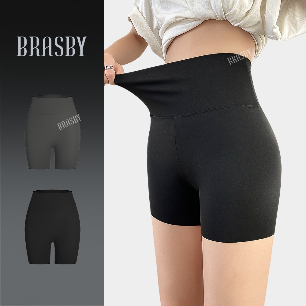 🎉Brasby🎉กางเกงเก็บหน้าท้อง นุ่มลื่น กระชับเข้ารูป บาง ใส่ภายนอกได้ กางเกงบ็อกเซอร์