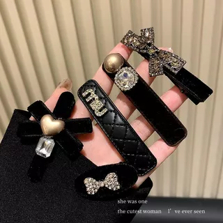 LUCKYROSE กิ๊บหนีบผม ชุด 5 ชิ้น สไตล์เกาหลี Y2K สีดำ สำหรับหน้าม้าผู้หญิง