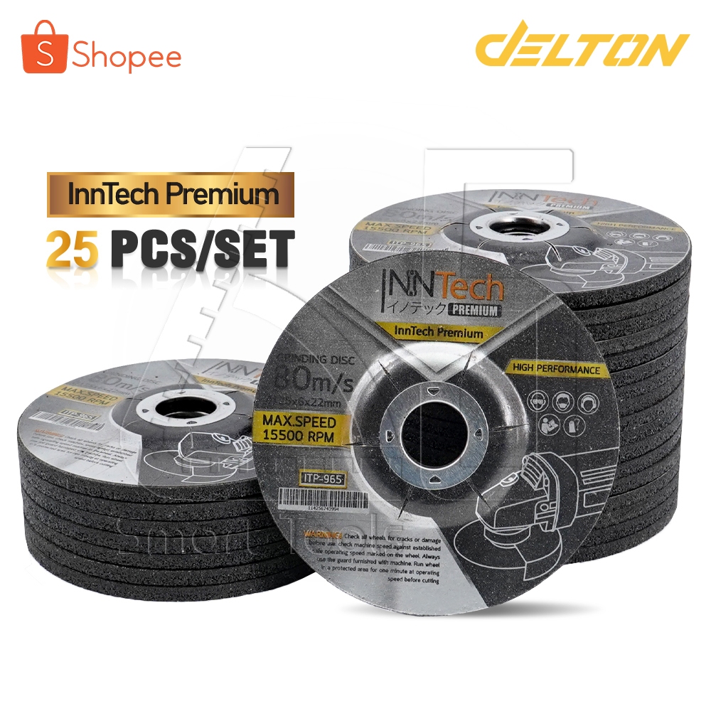 [ลดพิเศษ] (25ใบ) InnTech Premium ใบเจียรเหล็ก 5 นิ้ว หนา 6 mm. สำหรับ หินเจียร เครื่องเจียร 5 นิ้ว ใบเจียร รุ่น ITP-965