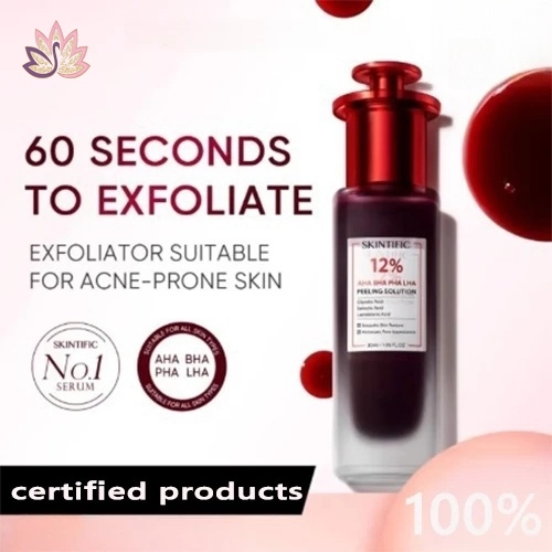 【ของแท้ 100%】SKINTIFIC AHA BHA PHA LHA Peeling Solution serum essence เซรั่มเพื่อการ โทนอัพ ที่มีส่ว