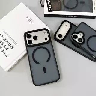 เคสหลังด้าน ชาร์จได้ ขอบสี กันกระเเทก for iphone 17 pro max 17pro 17promax 17air for iphone17