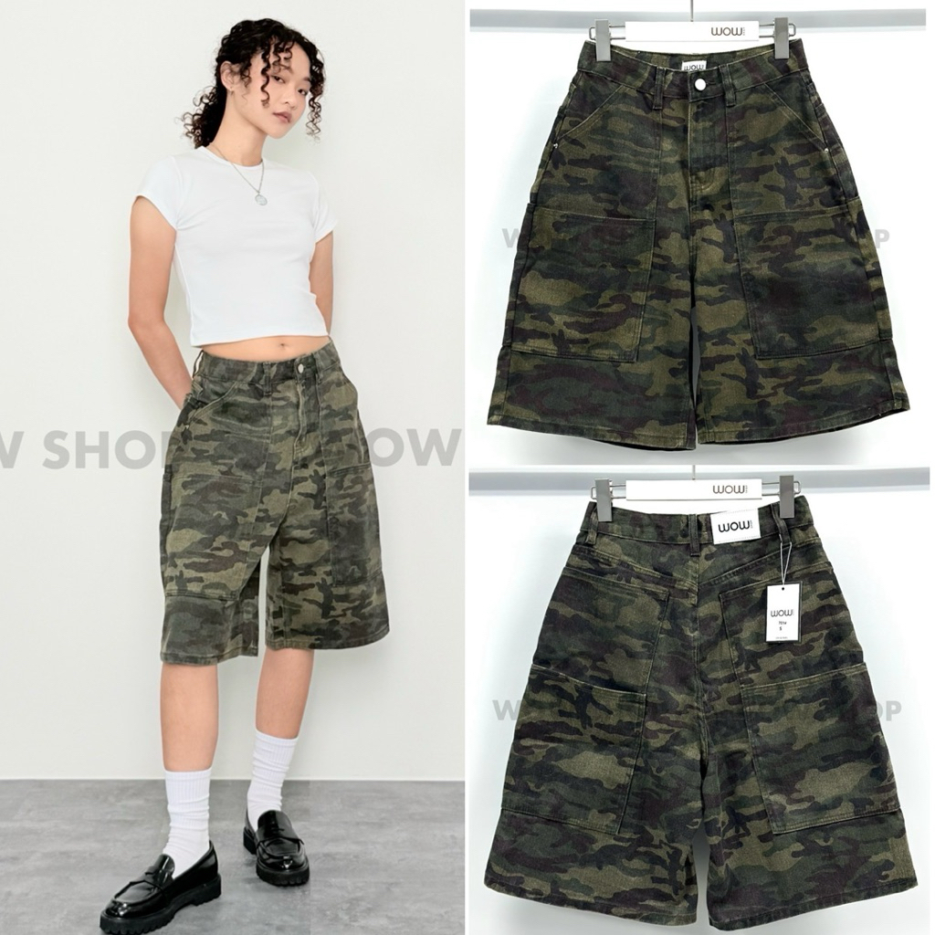 กางเกงยีนส์ พิมพ์ลายพราง (CAMO) ผ้าไม่ยืด เนื้อดี แพทเทิร์นเป๊ะ ทำเย็บแต่งกระเป๋าเท่สุด #WW701