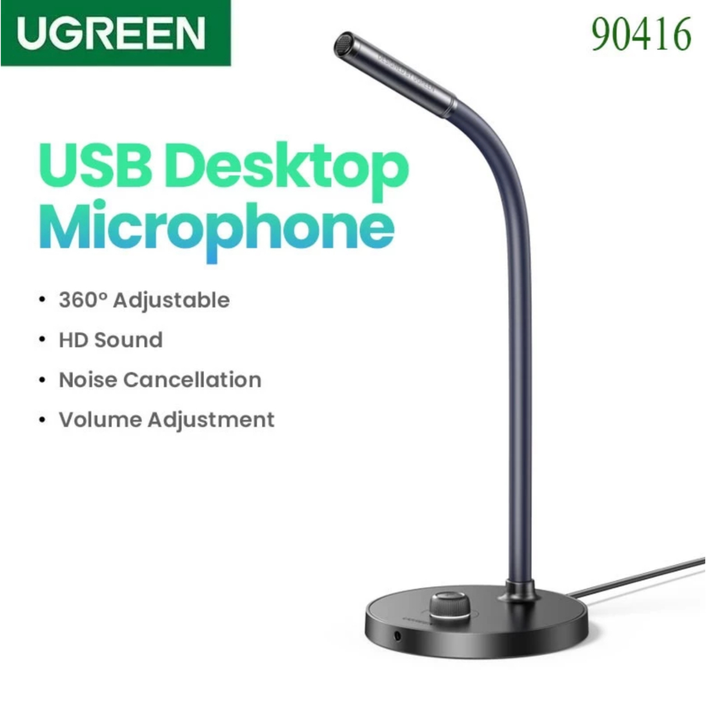 UGREEN 90416 USB Microphone Desktop Computer PC Mic for YouTube Streaming