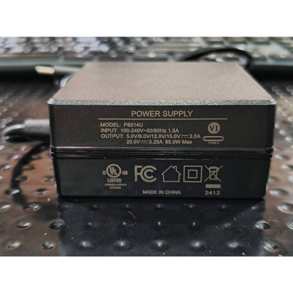 Acebeamอเดปเตอร์ 65W สำหรับชาร์จไฟฉาย Acebeam X75 Output USB Type C Model P6514U 100-240 1.5 A