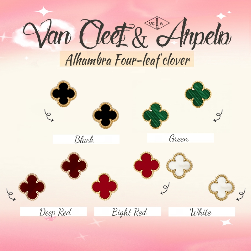 ของแท้100% 💎 VAN CLEEF& ARPELS โมรา Alhambra Four-leaf clover ต่างหู