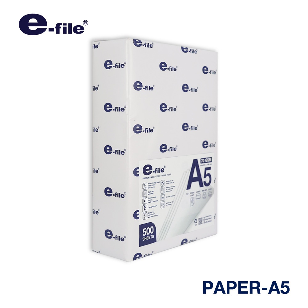 กระดาษ A5 e-file PAPER A5 กระดาษ กระดาษถ่ายเอกสาร