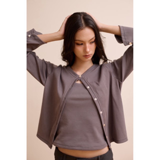 Jelly beans set (New in)เซ็ตคาดิแกนคอกลม+สายเดี่ยว Highestju…