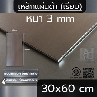 แผ่นเหล็ก หนา 3 mm ขนาด 30x60 cm (เรียบ)