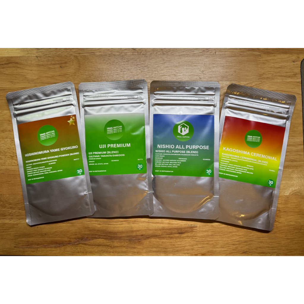 🍵(พร้อมส่ง เก็บแช่ฟรีส) TRIAL MATCHA |ผงมัทฉะนิชิโอะ Nishio Cafe,ผงมัทฉะออร์แกนิกคาโกชิม่า Kagoshima