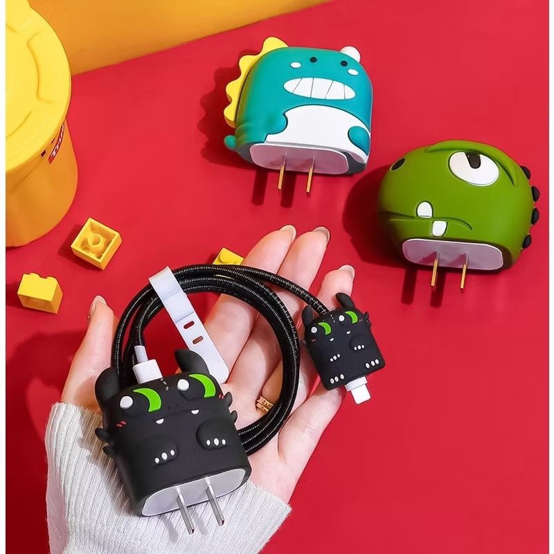 พร้อมส่งจากไทย🚚ชุดเเต่งสายชาร์จสำหรับสายชาร์ 18w 20w เคสอะเเดปเตอร์ ลายการ์ตูน ชุดถนอมสายชาร์จการ์ตูนน่ารักๆ - รูปที่ 4