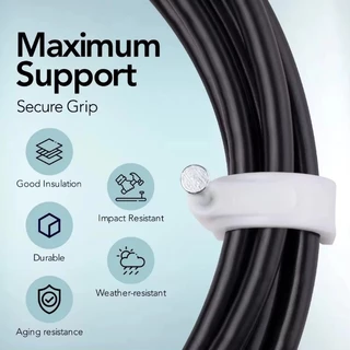 KOVEX กิ๊บตอกสายไฟ ล็อกสายไฟ สายกล้องวงจรปิด กิ๊บ แบบเหลี่ยม แบบกลม RG6 CCTV แพ็คถุงละ ( 95-105ตัว)