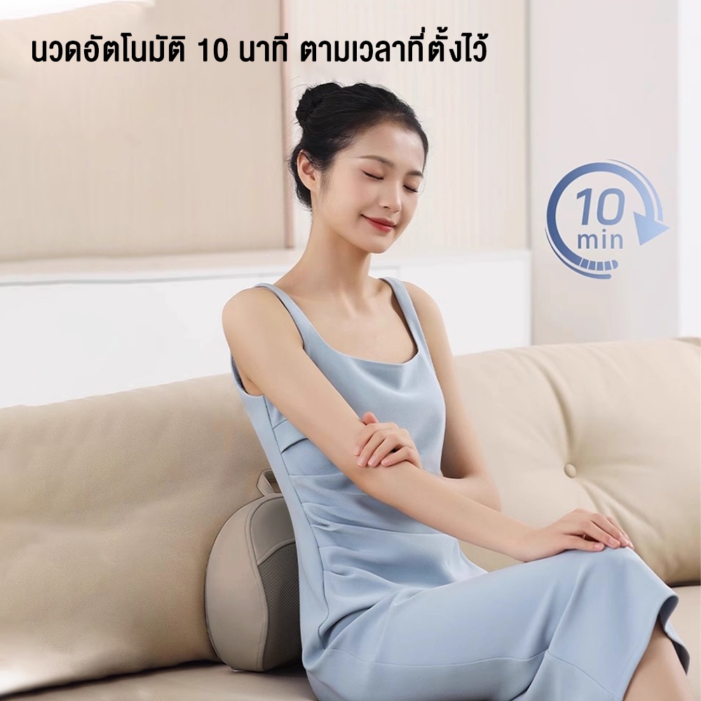 Srabuy หมอนนวดไฟฟ้า มการนวดแบบ 3D สองทิศทาง ประคบร้อนพร้อ ไร้สายเครื่องนวดคอบ่า เบาะนวดอเนกประสงค์ - รูปที่ 5