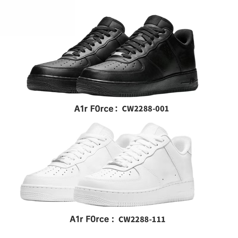 A1r F0rce 1 Low รองเท้า รองเท้าโรงเรียน ขาว ดำ รองเท้าสเนกเกอร์ รองเท้าผู้ชายและผู้หญิง