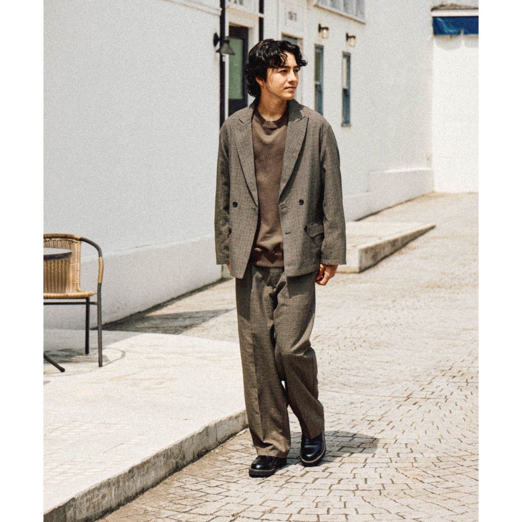 niko and ... One-pleat straight slacks