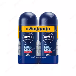 (แพ็คคู่) Nivea Extra Bright Roll On นีเวีย เอ็กซ์ตร้า ไบรท์ โรลออน 50ml + 50ml