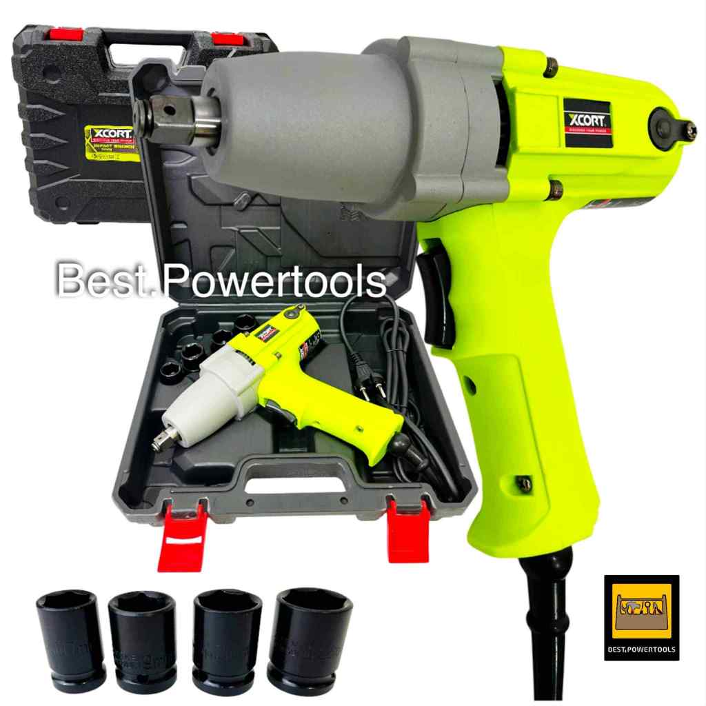 XCORT บล็อกไฟฟ้าขนาด 1/2 นิ้ว (4หุน) 300W แถม!ลูกบล็อก 4 ขนาด 17,19,21,22 mm พร้อมกระเป๋าอย่างดี