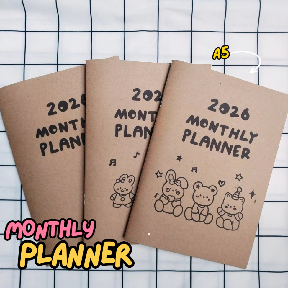 สมุดแพลนเนอร์ 2026 รายเดือน monthly planner2026 ขนาด A5 จำนวน 44 หน้า