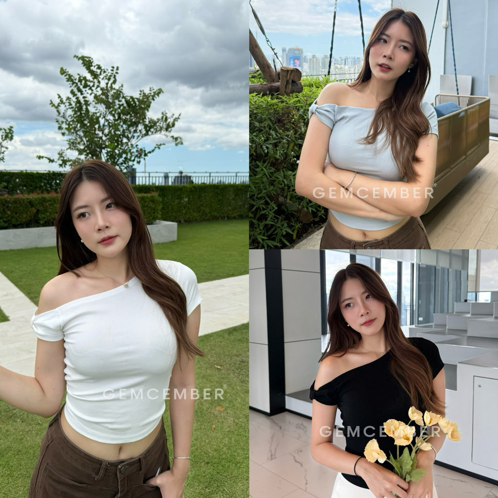 Gemcember off-sholder เสื้อปาดไหล่น่ารักๆ💖