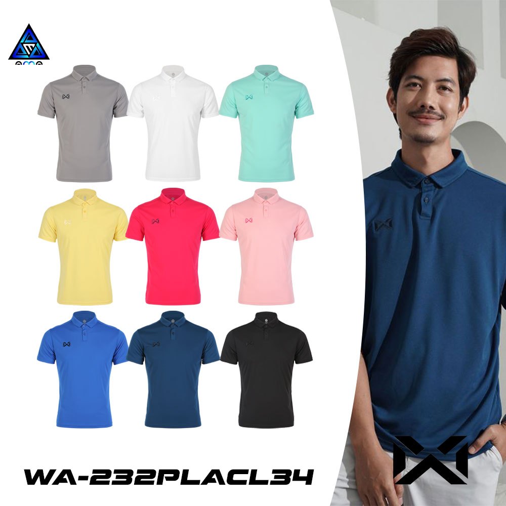 เสื้อ WARRIX รุ่น PIN รหัส WA-232PLACL34 วาริกซ์ เสื้อโปโล WARRIX ชายและหญิง ชุด 2 ของแท้100%