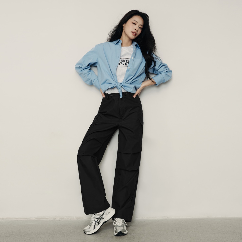 GIORDANO (Korea Collection) กางเกงคาร์โก้ขายาว ผู้หญิง Women's Cargo Pants  05415555