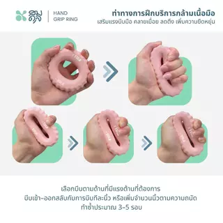 SOMDUL | วงแหวนยางบีบบริหารมือ ที่บีบมืออกกำลังกาย ยางบีบป้องกันนิ้วล็อกนิ้วชา Hand Grip Ring