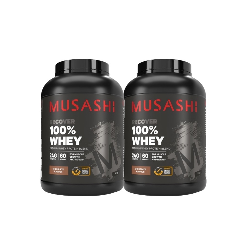 Musashi 100% Whey Protein เวย์โปรตีน แพ็คคู่ 2 กระปุก