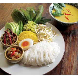 มีตะกร้า(โปร 10 แถม 2 ให้เลือก)ขนมจีนอบแห้งเรณูนคร สูตรต้นตำหรับ เหนียวนุ่มอร่อย ต้มแค่ 6 นาที ทานได้ทันที ขนาด 50 กรัม