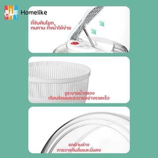 ตะกร้าล้างผัก 2in1 Salad Spinner ที่สลัดน้ำออกจากผักสปินเนอร์อุปกรณ์ล้าง แช่ และสะเด็ดน้ำออกจากผัก