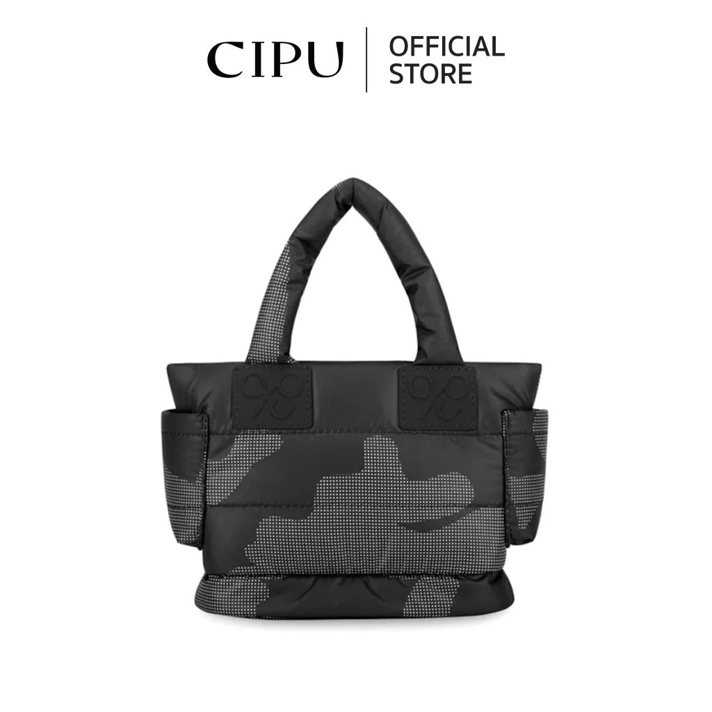 CIPU OFFICIAL STORE | กระเป๋าสะพายข้าง รุ่น AIRY Tote XS สี Black Camouflage