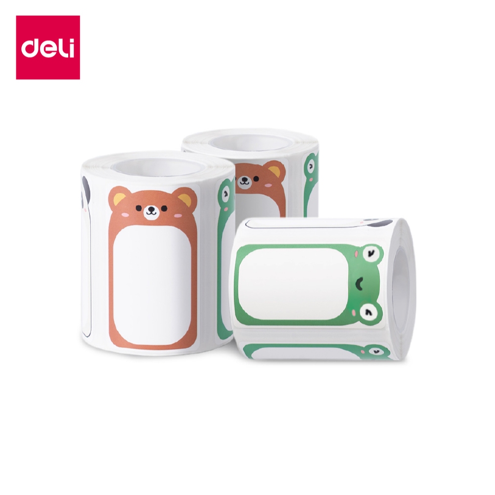 Deli กระดาษพิมพ์ความร้อน สติกเกอร์ ตกแต่งสมุด ลายการ์ตูนน่ารัก กันน้ำ 230แผ่น/ม้วน Label Printer
