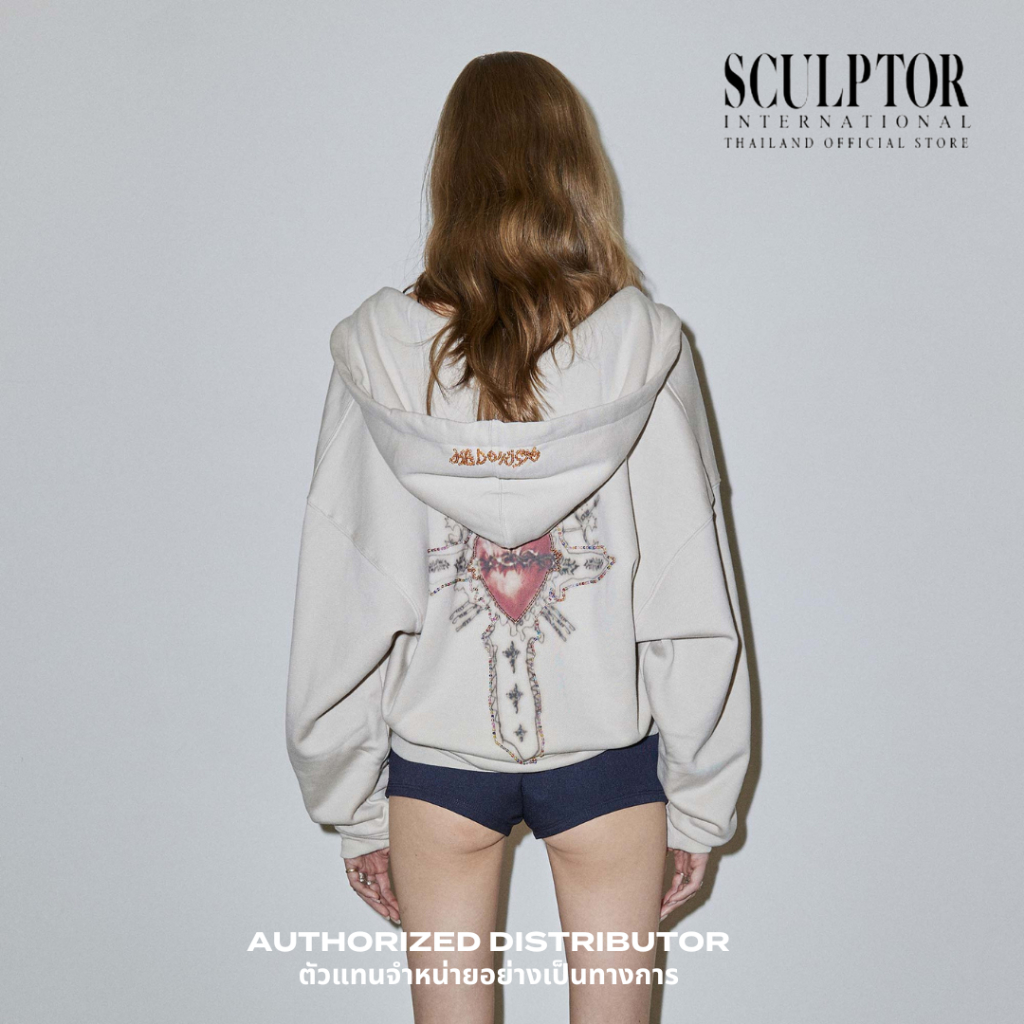 SCULPTOR® เสื้อฮูดดี้ Beaded Saint Hoodie Zip-Up