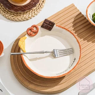 NEW 🍯 เซตจานชาม Sweet Bread Bakery ลายขนมปัง เข้าไมโครเวฟได้ สำหรับสายโฮมคาเฟ่ ใช้แต่งโต๊ะอาหาร Lassie Decor 🍞