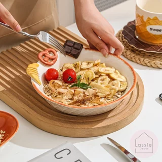 NEW 🍯 เซตจานชาม Sweet Bread Bakery ลายขนมปัง เข้าไมโครเวฟได้ สำหรับสายโฮมคาเฟ่ ใช้แต่งโต๊ะอาหาร Lassie Decor 🍞