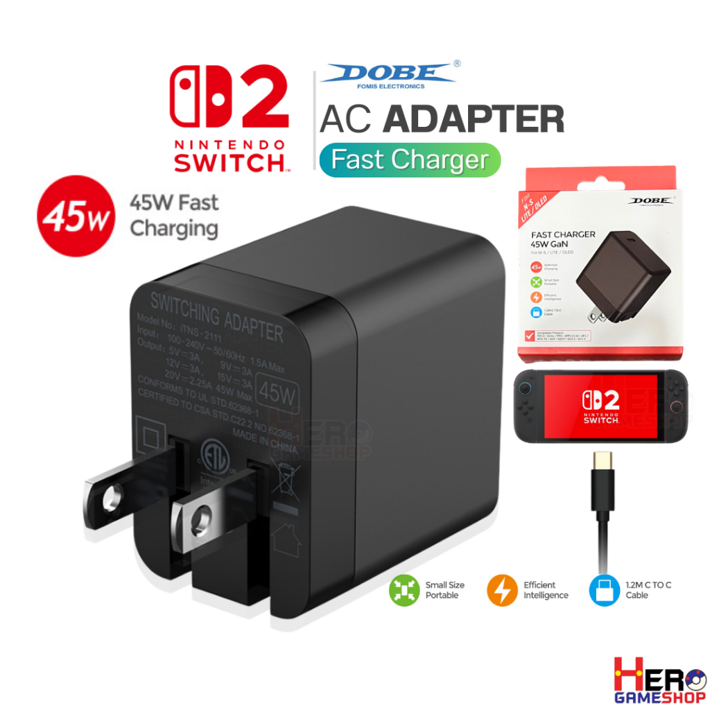 ที่ชาร์จ  พร้อมส่งในไทย  สายชาร์จ Nintendo Switch/ OLED /Switch2  Ac Adaptor หัวชาร์จ Nintendo ราคา ถูกที่สุด ดีลบีเคเค แกลเลอรีภาพที่ 8